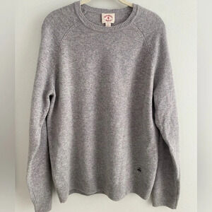 BROOKS Brothers Red Wool 100% Lambswool  Crewneck Sweater Size L